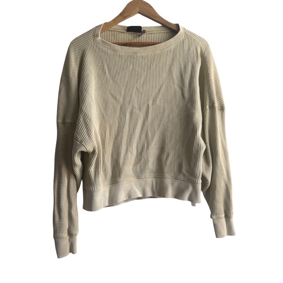 Urban Outfitters Sweaters - Urban Outfitters Cream Green Crew Neck Sweater with Relaxed Fit